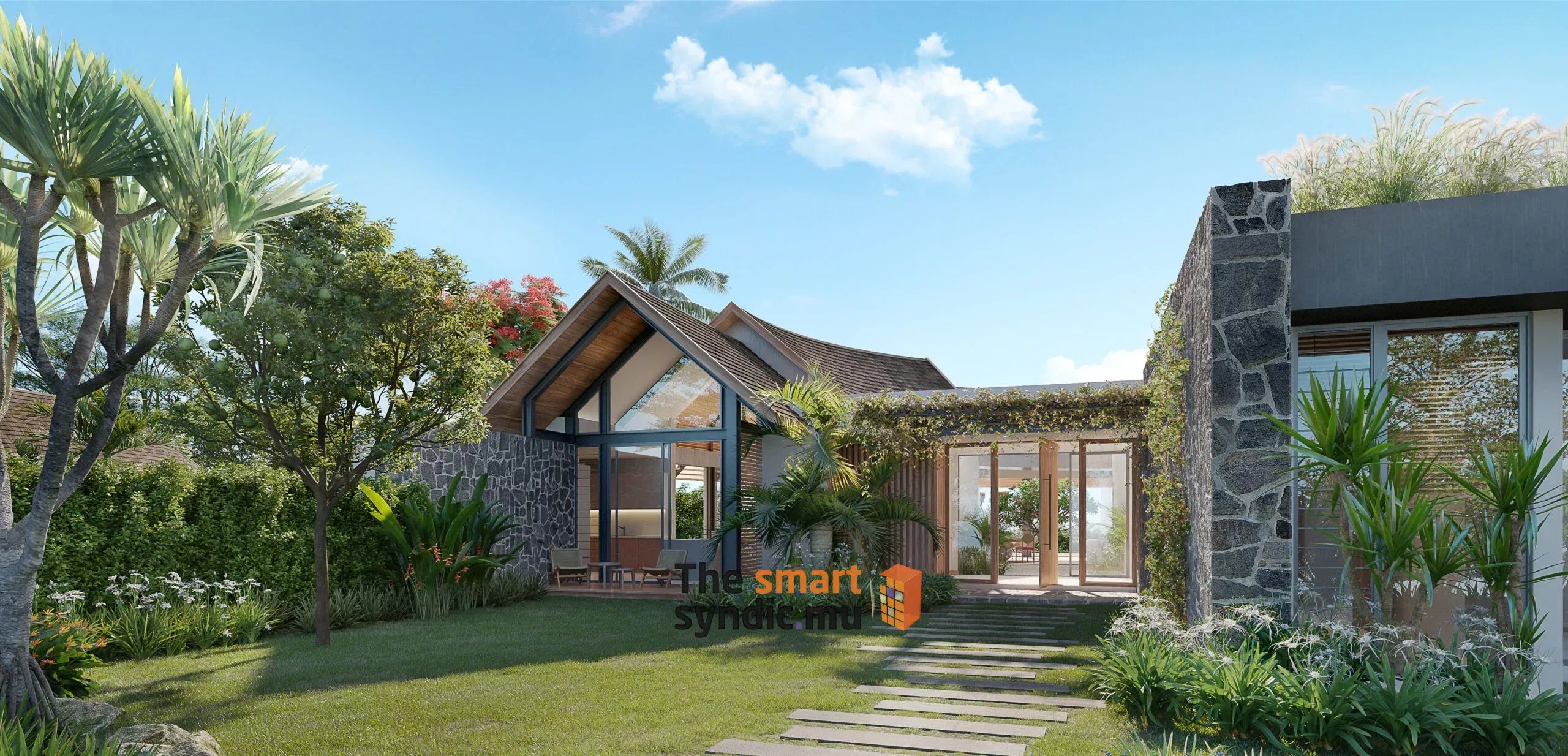 3 bedrooms: tradition and modernity combined under the same curved roof.